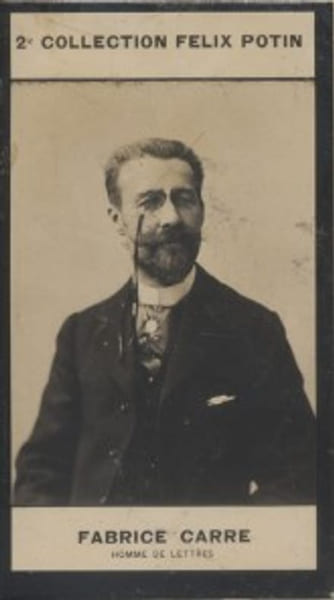 Photographie de la collection F&eacute;lix Potin (4 x 7,5 cm) repr&eacute;sentant : Fabrice Carr&eacute;, auteur dramatique.. CARRE (Fabrice) - (Photo de la 2e collection ...