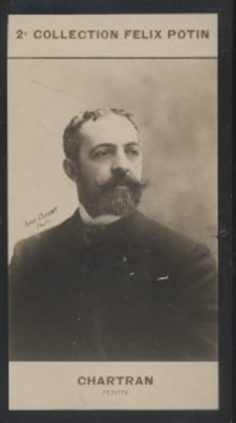 Photographie de la collection F&eacute;lix Potin (4 x 7,5 cm) repr&eacute;sentant : Th&eacute;obald Chartran, peintre.. CHARTRAN (Th&eacute;obald) - (Photo de la 2e collection ...