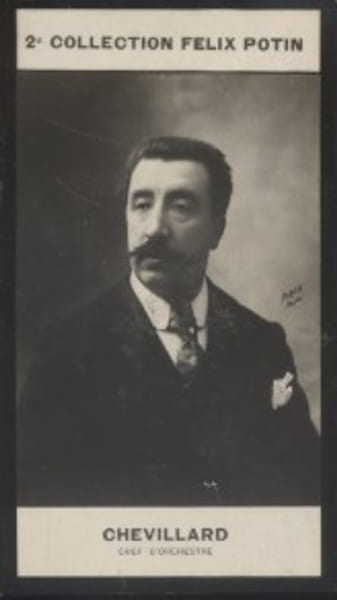 Photographie de la collection F&eacute;lix Potin (4 x 7,5 cm) repr&eacute;sentant : Camille Chevillard, compositeur.. CHEVILLARD (Camille) - (Photo de la 2e ...