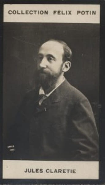 Photographie de la collection F&eacute;lix Potin (4 x 7,5 cm) repr&eacute;sentant : Jules Clar&eacute;tie, homme de lettres.. CLARETIE (Jules) Photo Nadar.