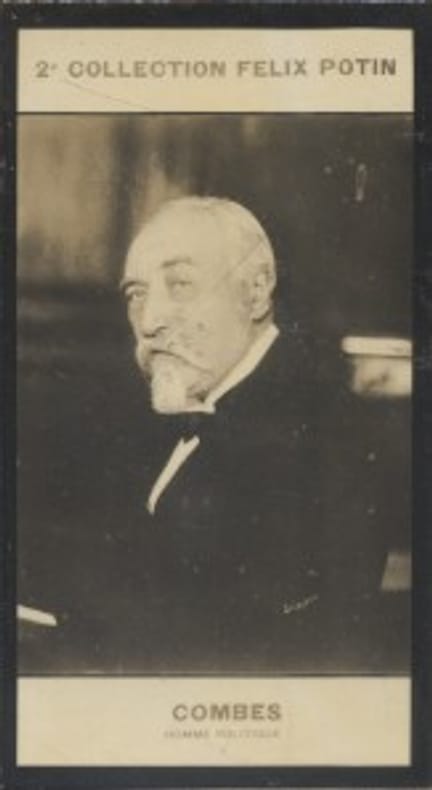 Photographie de la collection Félix Potin (4 x 7,5 cm) représentant : Emile Combes, homme politique.. COMBES (Emile) - (Photo de la 2e collection ...