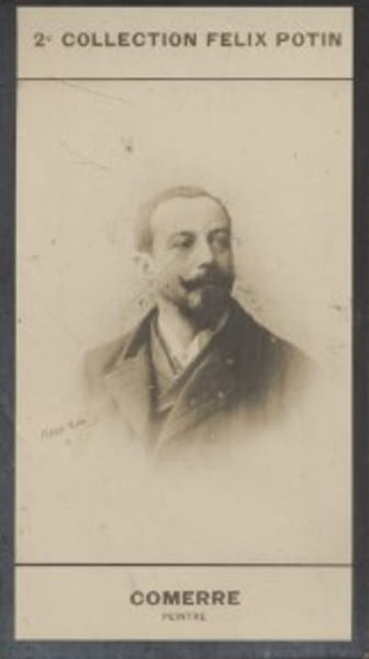 Photographie de la collection F&eacute;lix Potin (4 x 7,5 cm) repr&eacute;sentant : L&eacute;on Comerre, peintre.. COMERRE (L&eacute;on) - (Photo de la 2e collection F&eacute;lix Potin) ...