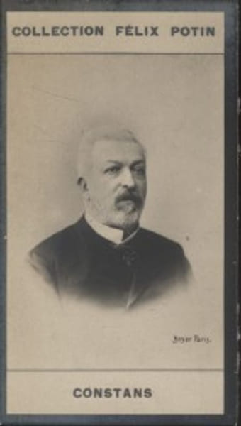 Photographie de la collection F&eacute;lix Potin (4 x 7,5 cm) repr&eacute;sentant : Ernest Constans, homme politique.. CONSTANS (Ernest) 