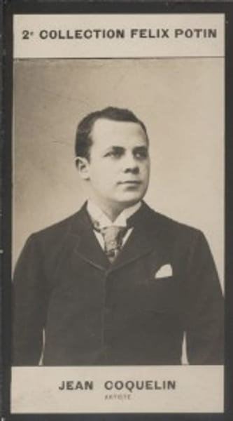 Photographie de la collection F&eacute;lix Potin (4 x 7,5 cm) repr&eacute;sentant : Jean Coquelin, com&eacute;dien.. COQUELIN (Jean) - (Photo de la 2e collection F&eacute;lix ...