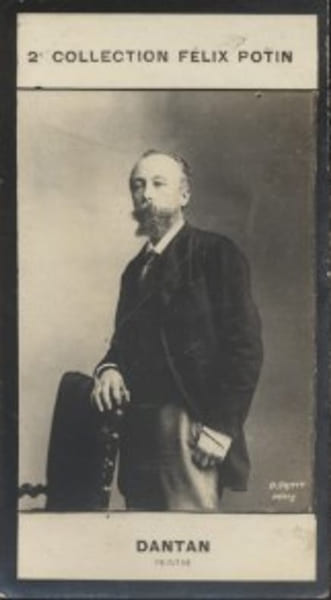 Photographie de la collection F&eacute;lix Potin (4 x 7,5 cm) repr&eacute;sentant : Edouard Dantan, peintre.. DANTAN (Edouard) - (Photo de la 2e collection F&eacute;lix ...