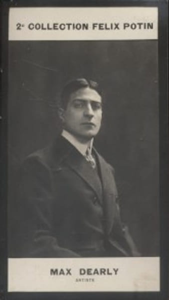 Photographie de la collection F&eacute;lix Potin (4 x 7,5 cm) repr&eacute;sentant : Max Dearly, com&eacute;dien.. DEARLY (Max) - (Photo de la 2e collection F&eacute;lix Potin) 