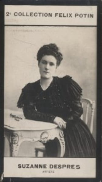 Photographie de la collection F&eacute;lix Potin (4 x 7,5 cm) repr&eacute;sentant : Suzanne Despr&eacute;s, com&eacute;dienne.. DESPRES (Suzanne) - (Photo de la 2e collection ...
