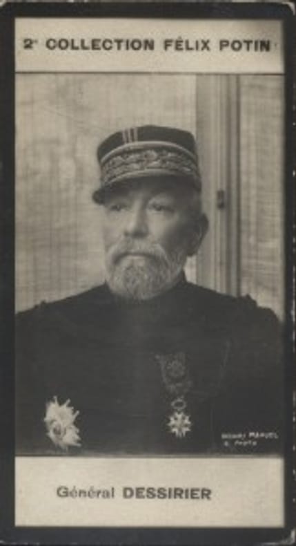Photographie de la collection Félix Potin (4 x 7,5 cm) représentant : Général Dessirier.. DESSIRIER (Jean-Edouard) - (Photo de la 2e collection Félix ...