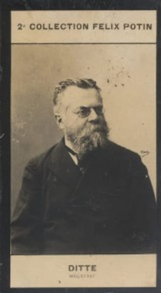 Photographie de la collection F&eacute;lix Potin (4 x 7,5 cm) repr&eacute;sentant : Henri Ditte, magistrat.. DITTE (Henri) - (Photo de la 2e collection F&eacute;lix Potin) ...