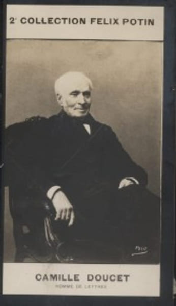 Photographie de la collection F&eacute;lix Potin (4 x 7,5 cm) repr&eacute;sentant : Camille Doucet, homme de lettres.. DOUCET (Camille) - (Photo de la 2e collection ...