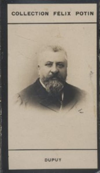 Photographie de la collection F&eacute;lix Potin (4 x 7,5 cm) repr&eacute;sentant : Charles Dupuy, homme politique.. DUPUY (Charles) 