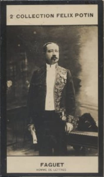Photographie de la collection F&eacute;lix Potin (4 x 7,5 cm) repr&eacute;sentant : Emile Faguet, homme de lettres.. FAGUET (Emile) - (Photo de la 2e collection ...