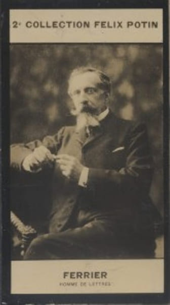 Photographie de la collection F&eacute;lix Potin (4 x 7,5 cm) repr&eacute;sentant : Paul Ferrier, auteur dramatique.. FERRIER (Paul) - (Photo de la 2e collection ...