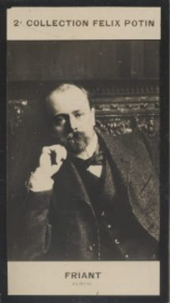 Photographie de la collection F&eacute;lix Potin (4 x 7,5 cm) repr&eacute;sentant : Emile Friant, peintre.. FRIANT (Emile) - (Photo de la 2e collection F&eacute;lix Potin) ...