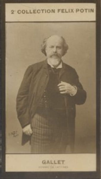 Photographie de la collection F&eacute;lix Potin (4 x 7,5 cm) repr&eacute;sentant : Louis Gallet, homme de lettres.. GALLET (Louis) - (Photo de la 2e collection ...