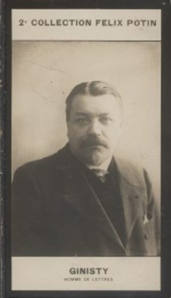 Photographie de la collection F&eacute;lix Potin (4 x 7,5 cm) repr&eacute;sentant : Paul Ginisty, homme de lettres.. GINISTY (Paul) - (Photo de la 2e collection ...