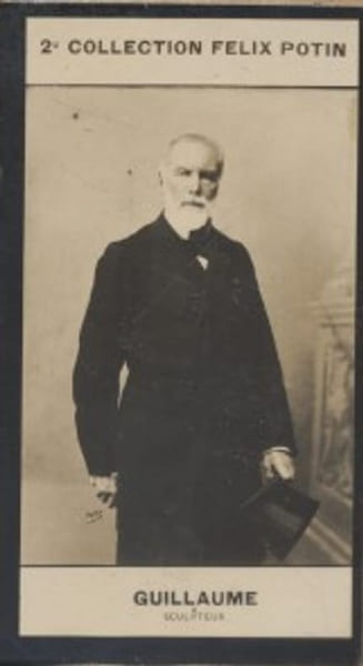 Photographie de la collection F&eacute;lix Potin (4 x 7,5 cm) repr&eacute;sentant : Eug&egrave;ne Guillaume, sculpteur.. GUILLAUME (Eug&egrave;ne) - (Photo de la 2e collection ...