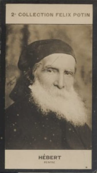 Photographie de la collection F&eacute;lix Potin (4 x 7,5 cm) repr&eacute;sentant : H&eacute;bert, peintre.. HEBERT (Auguste-Antoine-Ernest) - (Photo de la 2e collection ...