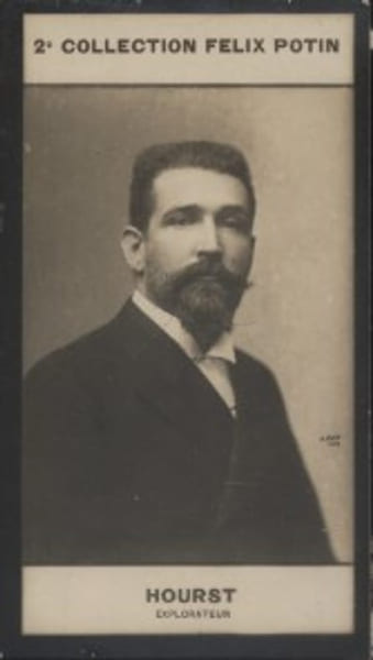 Photographie de la collection F&eacute;lix Potin (4 x 7,5 cm) repr&eacute;sentant : Hourst, explorateur.. HOURST ( Emile-Auguste-L&eacute;on) - (Photo de la 2e collection ...