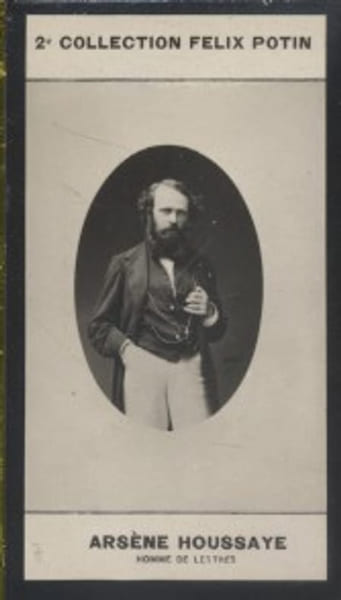 Photographie de la collection F&eacute;lix Potin (4 x 7,5 cm) repr&eacute;sentant : Ars&egrave;ne Houssaye, homme de lettres.. HOUSSAYE (Ars&egrave;ne) - (Photo de la 2e ...