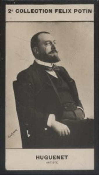 Photographie de la collection F&eacute;lix Potin (4 x 7,5 cm) repr&eacute;sentant : F&eacute;lix Huguenet, com&eacute;dien.. HUGUENET (F&eacute;lix) - (Photo de la 2e collection F&eacute;lix ...