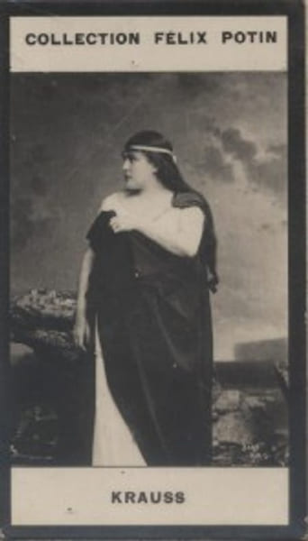 Photographie de la collection F&eacute;lix Potin (4 x 7,5 cm) repr&eacute;sentant : Gabrielle Krauss, artiste lyrique.. KRAUSS (Gabrielle) 