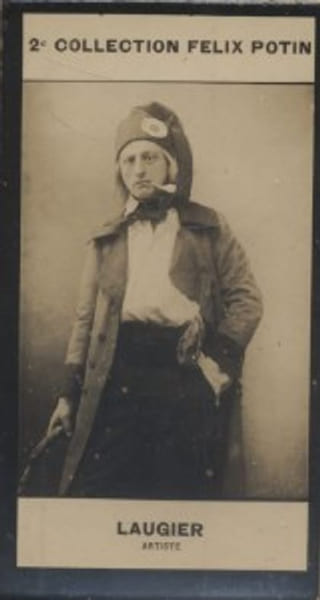 Photographie de la collection F&eacute;lix Potin (4 x 7,5 cm) repr&eacute;sentant : Louis-Pierre Laugier, com&eacute;dien.. LAUGIER (Louis-Pierre) - (Photo de la 2e ...