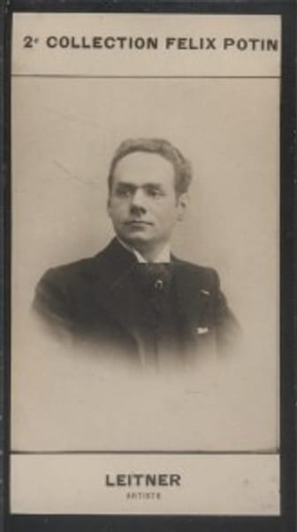 Photographie de la collection F&eacute;lix Potin (4 x 7,5 cm) repr&eacute;sentant : Jules-Louis-Auguste Leitner, com&eacute;dien.. LEITNER (Jules-Louis-Auguste) - (Photo ...