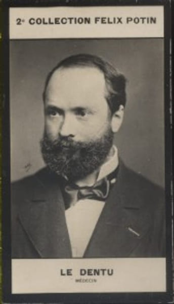 Photographie de la collection F&eacute;lix Potin (4 x 7,5 cm) repr&eacute;sentant : Alfred Le Dentu, m&eacute;decin.. LE DENTU (Alfred) - (Photo de la 2e collection F&eacute;lix ...