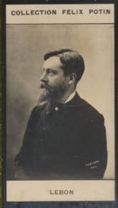 Photographie de la collection Félix Potin (4 x 7,5 cm) représentant : André Lebon, homme politique.