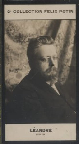 Photographie de la collection F&eacute;lix Potin (4 x 7,5 cm) repr&eacute;sentant : Charles-Lucien L&eacute;andre, caricaturiste.. LEANDRE (Charles-Lucien) - (Photo de la ...