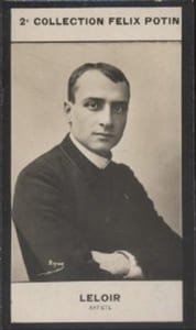 Photographie de la collection Félix Potin (4 x 7,5 cm) représentant : Louis-Pierre Leloir, comédien.