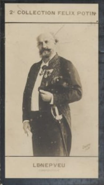 Photographie de la collection F&eacute;lix Potin (4 x 7,5 cm) repr&eacute;sentant : Charles Lenepveu, compositeur.. LENEPVEU (Charles) - (Photo de la 2e collection ...