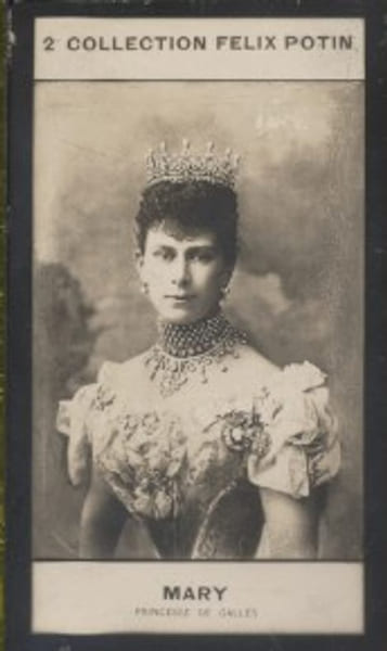 Photographie de la collection F&eacute;lix Potin (4 x 7,5 cm) repr&eacute;sentant : Mary - Princesse de Galles.. MARY (Princesse de Galles) - (Photo de la 2e ...