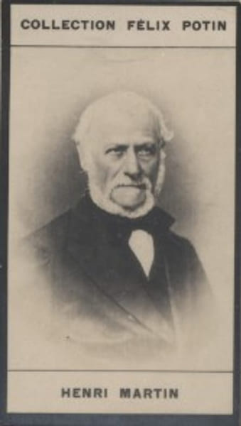 Photographie de la collection F&eacute;lix Potin (4 x 7,5 cm) repr&eacute;sentant : Henri Martin, historien.. MARTIN (Henri) 