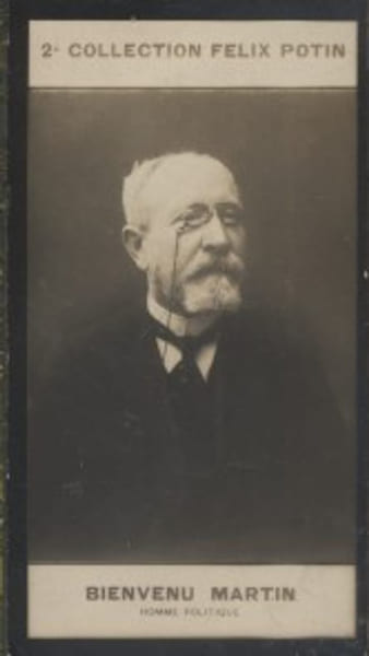 Photographie de la collection F&eacute;lix Potin (4 x 7,5 cm) repr&eacute;sentant : Bienvenu Martin, homme politique.. MARTIN (Bienvenu) - (Photo de la 2e ...