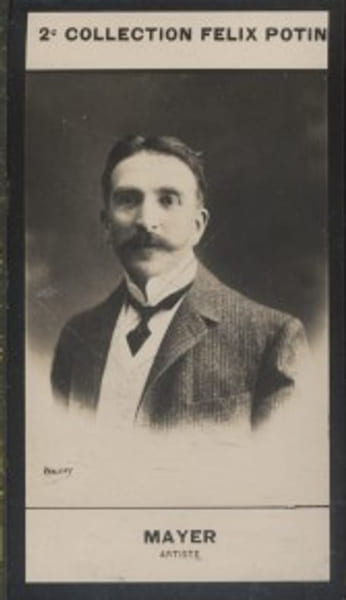 Photographie de la collection F&eacute;lix Potin (4 x 7,5 cm) repr&eacute;sentant : Henry Mayer, com&eacute;dien.. MAYER (Henry) Photo Val&eacute;ry.