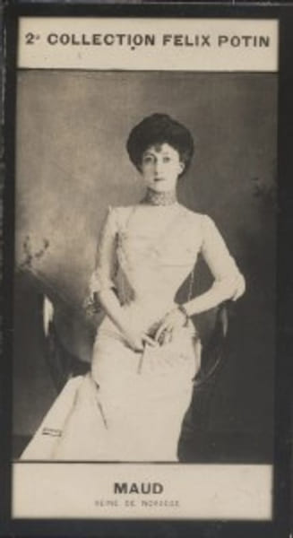 Photographie de la collection F&eacute;lix Potin (4 x 7,5 cm) repr&eacute;sentant : Reine Maud de Norv&egrave;ge.. MAUD (Reine de Norv&egrave;ge) - (Photo de la 2e collection ...
