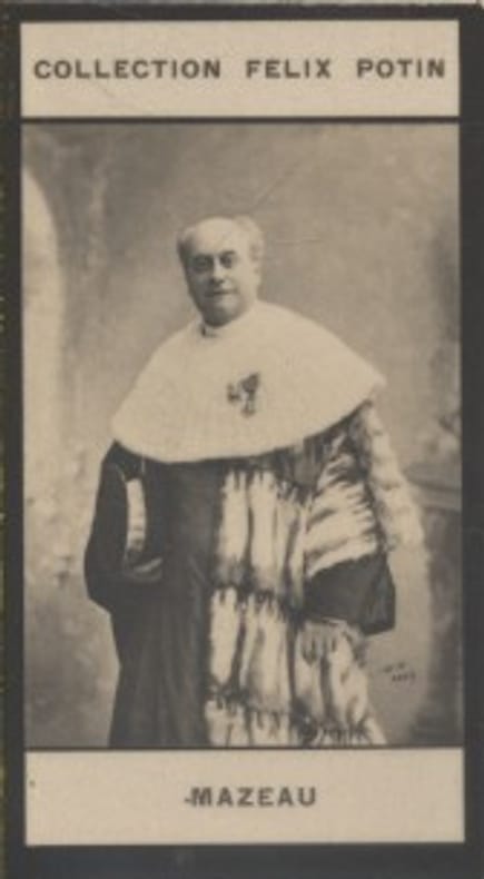 Photographie de la collection Félix Potin (4 x 7,5 cm) représentant : Charles Mazeau, magistrat et homme politique.. MAZEAU (Charles) Photo Eugène ...