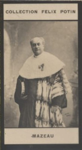Photographie de la collection F&eacute;lix Potin (4 x 7,5 cm) repr&eacute;sentant : Charles Mazeau, magistrat et homme politique.. MAZEAU (Charles) Photo Eug&egrave;ne ...