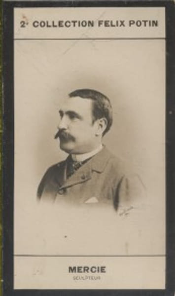 Photographie de la collection F&eacute;lix Potin (4 x 7,5 cm) repr&eacute;sentant : Antonin Merci&eacute;, sculpteur.. MERCIE (Antonin) - (Photo de la 2e collection F&eacute;lix ...