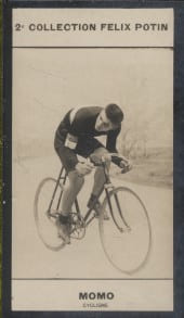 Photographie de la collection F&eacute;lix Potin (4 x 7,5 cm) repr&eacute;sentant : Dominico Momo, cycliste.. MOMO (Dominico) - (Photo de la 2e collection F&eacute;lix ...