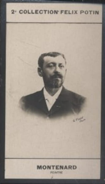 Photographie de la collection F&eacute;lix Potin (4 x 7,5 cm) repr&eacute;sentant : Fr&eacute;d&eacute;ric Montenard, peintre.. MONTENARD (Fr&eacute;d&eacute;ric) - (Photo de la 2e collection ...