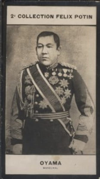 Photographie de la collection F&eacute;lix Potin (4 x 7,5 cm) repr&eacute;sentant : Iwao Oyama - Mar&eacute;chal.. OYAMA Iwao - (Photo de la 2e collection F&eacute;lix Potin) 