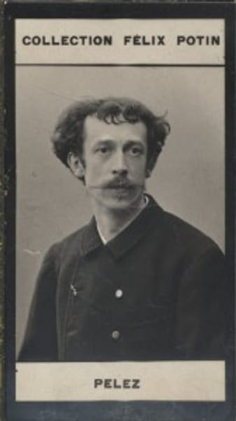 Photographie de la collection F&eacute;lix Potin (4 x 7,5 cm) repr&eacute;sentant : Fernand Pelez, peintre.. PELEZ Fernand Photo Boyer.