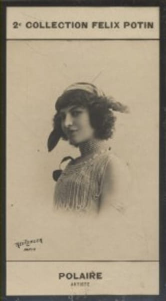Photographie de la collection F&eacute;lix Potin (4 x 7,5 cm) repr&eacute;sentant : Claudine Polaire, com&eacute;dienne.. POLAIRE Claudine - (Photo de la 2e collection ...