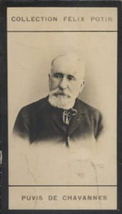 Photographie de la collection Félix Potin (4 x 7,5 cm) représentant : Pierre Puvis de Chavannes, peintre.