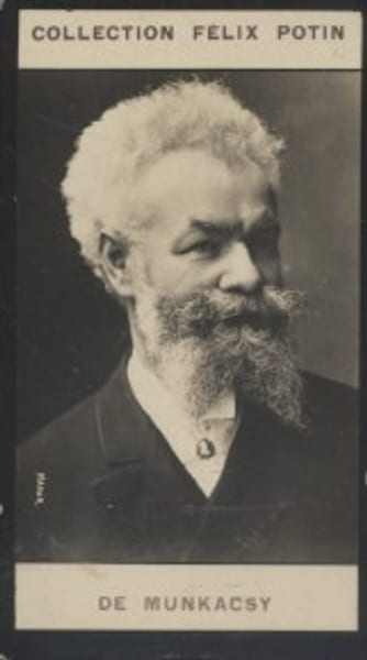 Photographie de la collection F&eacute;lix Potin (4 x 7,5 cm) repr&eacute;sentant : Michel de Munkaczy, peintre.. MUNKACZY Michel de Photo Nadar.