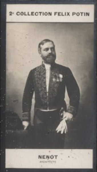 Photographie de la collection F&eacute;lix Potin (4 x 7,5 cm) repr&eacute;sentant : Henri-Paul N&eacute;not, architecte.. NENOT Henri-Paul - (Photo de la 2e collection ...