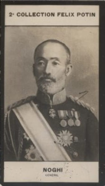 Photographie de la collection F&eacute;lix Potin (4 x 7,5 cm) repr&eacute;sentant : G&eacute;n&eacute;ral Marosuke Noghi.. NOGHI Marosuke - (Photo de la 2e collection F&eacute;lix ...